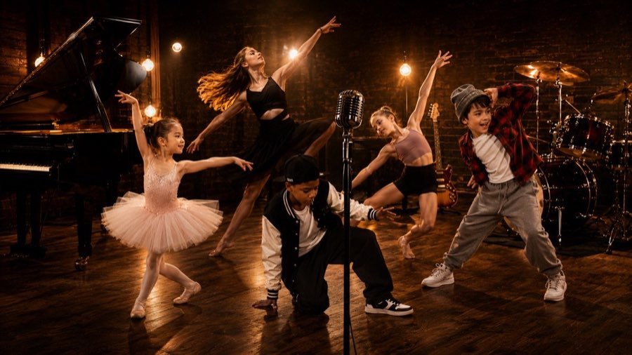 Estudiantes bailando en District Arts Academy